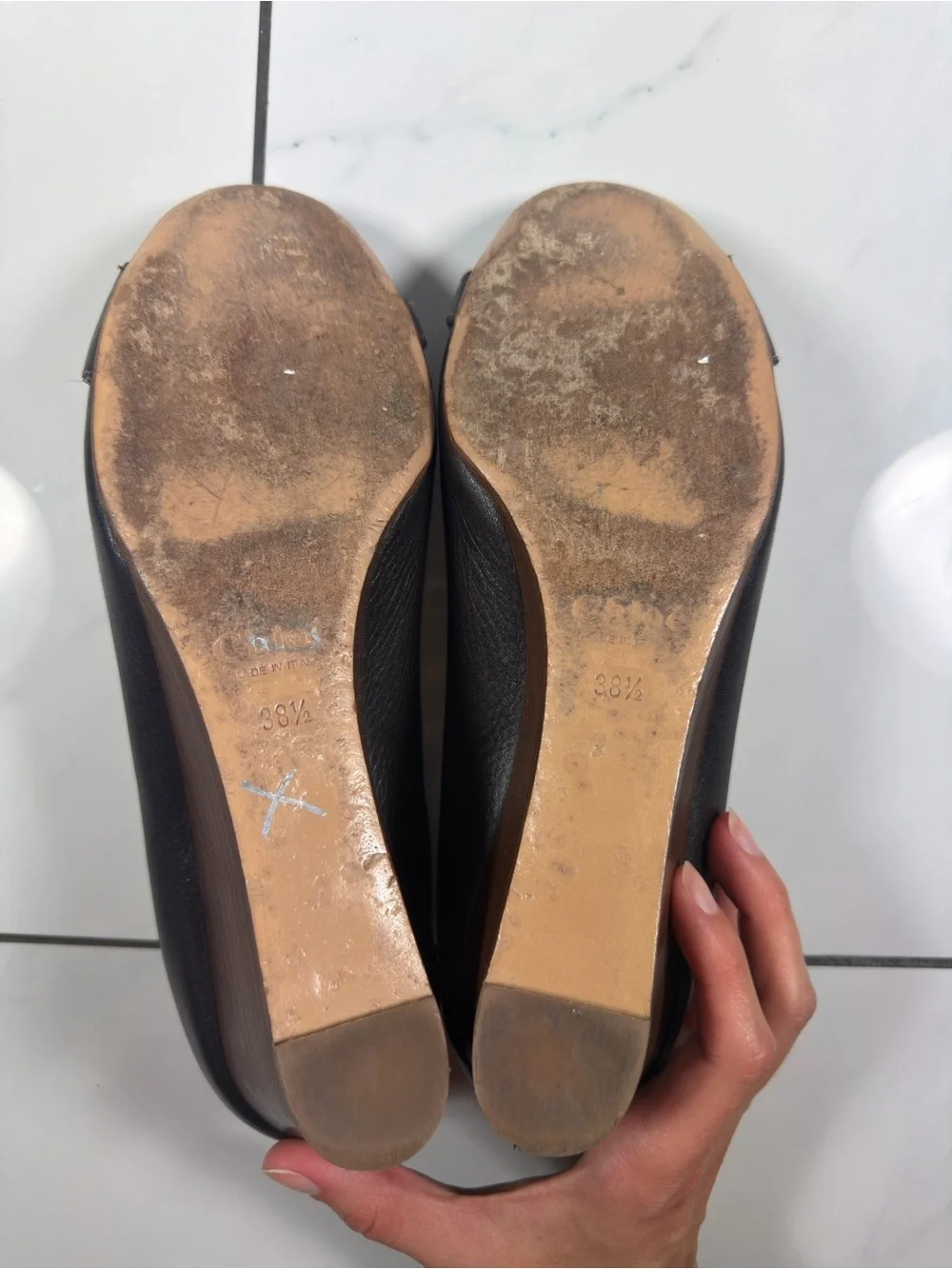 Vintage Chloe Paddington Buckle Dark Brown Leather Wedges Heels
